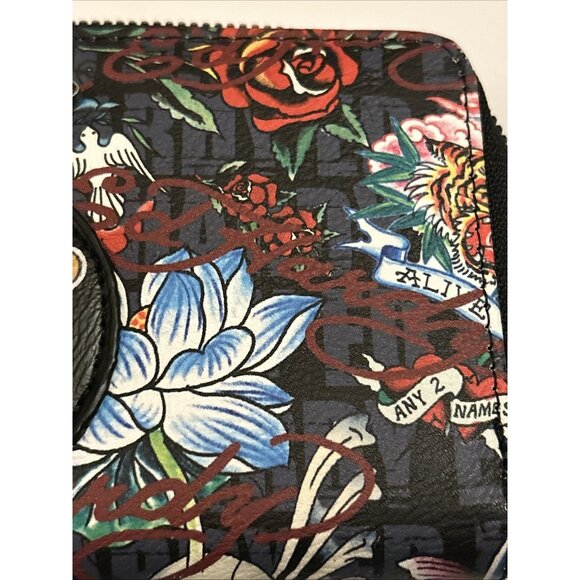 Ed Hardy Love Kills Slowly Tattoo Print Wristlet Wallet NEW! - Picture 5 of 12